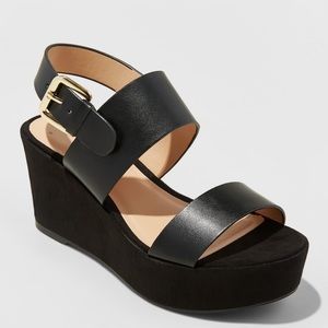 Black Platform/Wedge Heels